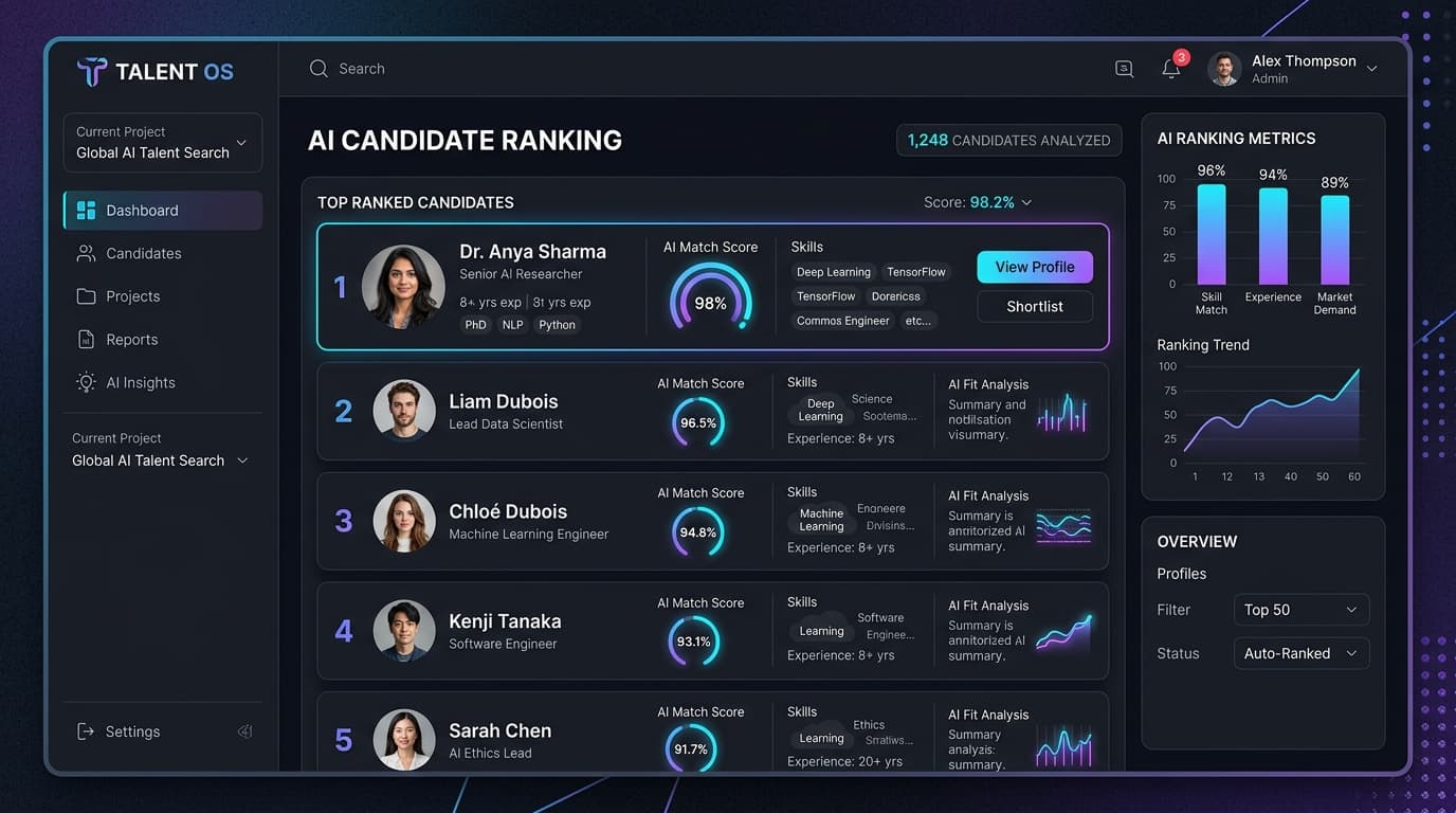 AI Candidate Discovery & Intelligent Ranking System